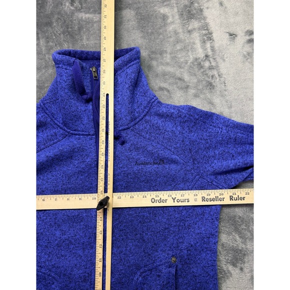 Avalanche Womens Full Zip Fleece Jacket Purple Heather Funnel Neck Size M Hiking - Picture 4 of 7